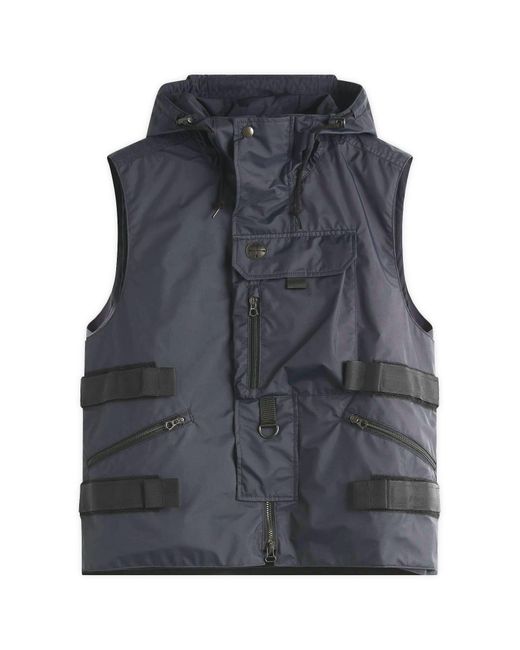 Junya Watanabe Gray X C.P Company Nylon Laminated Smock Vest for men