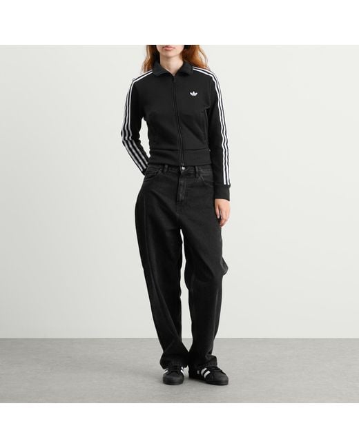 Adidas Black Firebird Adicolor Knit Track Top