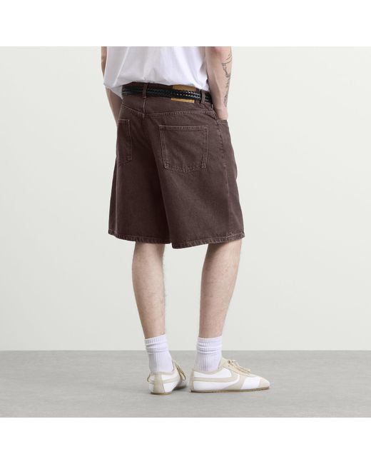 Les Deux Brown Prince Denim Shorts for men