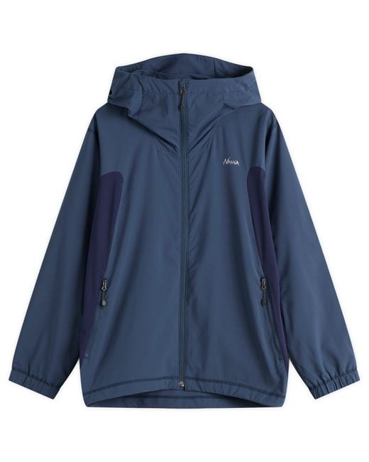 NANGA Blue Hybrid Flex Zip Jacket for men
