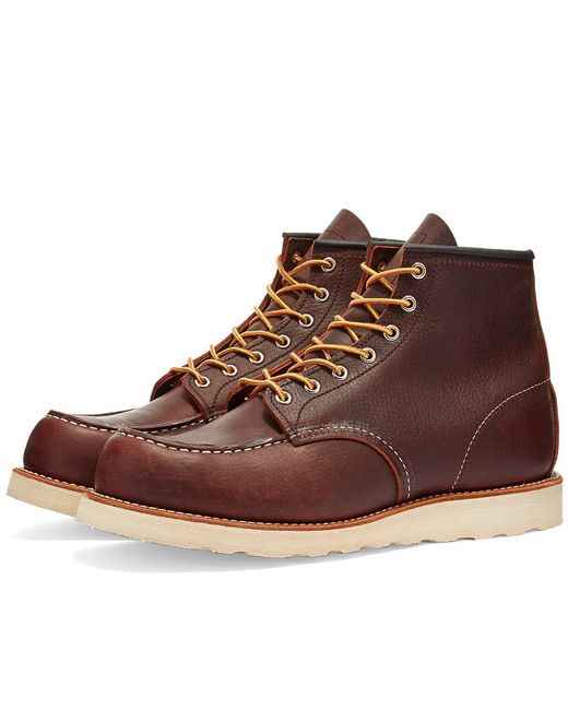Red Wing Brown 8138 Heritage Work 6" Moc Toe Boot for men