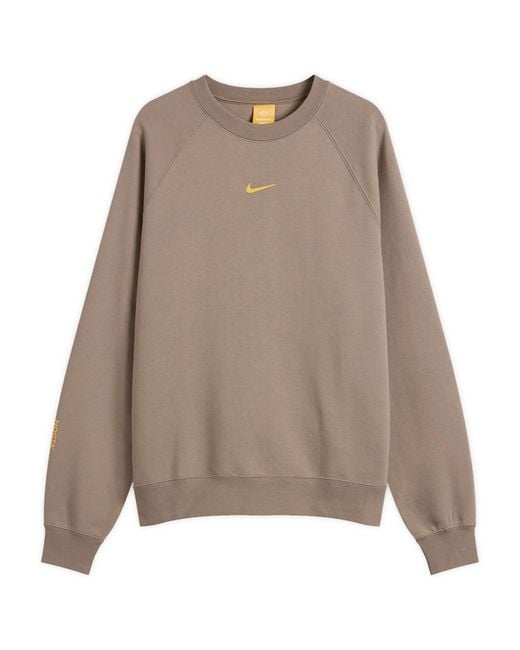 Nike Brown X Nocta Cardinal Stock Crew Fleece Sweatshirt for men