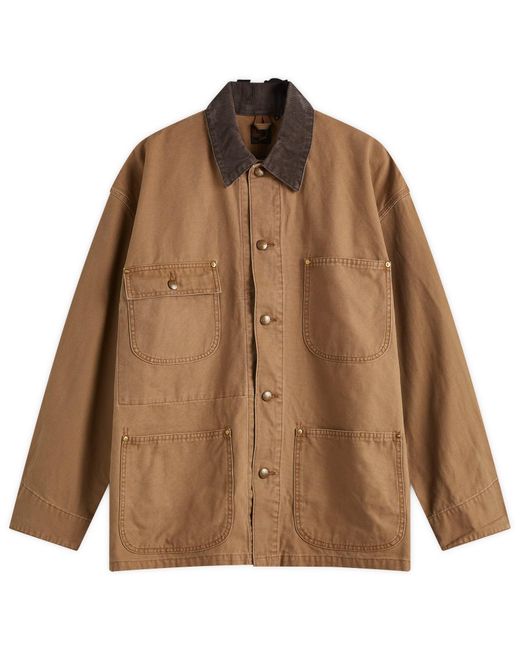 Orslow Brown Relaxed Fit Coverall Jacket for men
