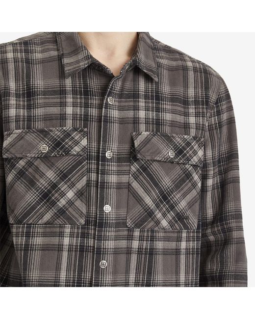 Ksubi Gray Snakebite Check Overshirt for men