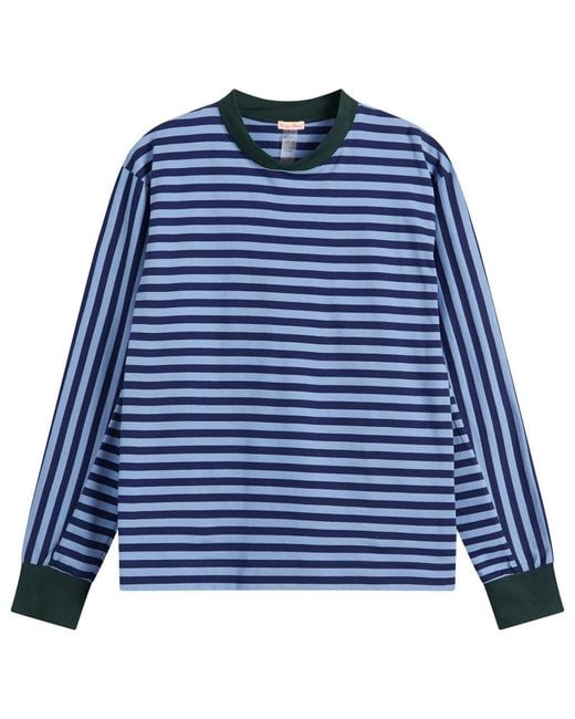Fruity Booty Blue Stripe Long Sleeve Top