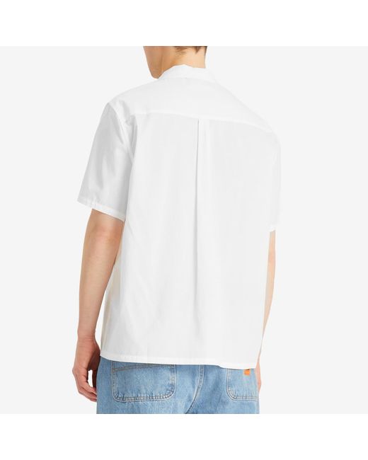 Late Checkout White Short Sleeve Shirt for men