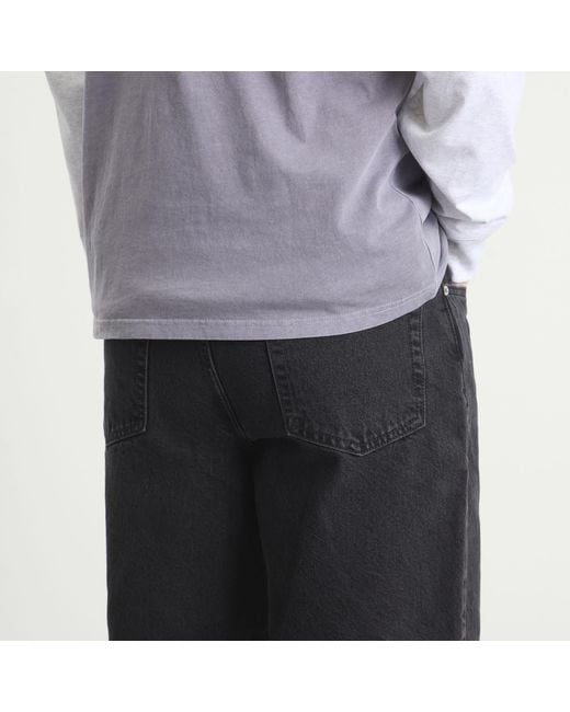Thisisneverthat Black Relaxed Denim Shorts for men