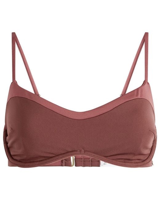 Tala Purple Contrast Underwired Bikini Top