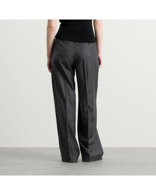 Rohe Gray Relaxed Soft Wool Trousers