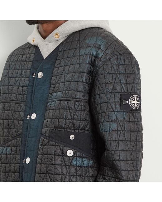 Stone Island Nylon Reps-Tc Corrosion Treatment Quilted Jacke in