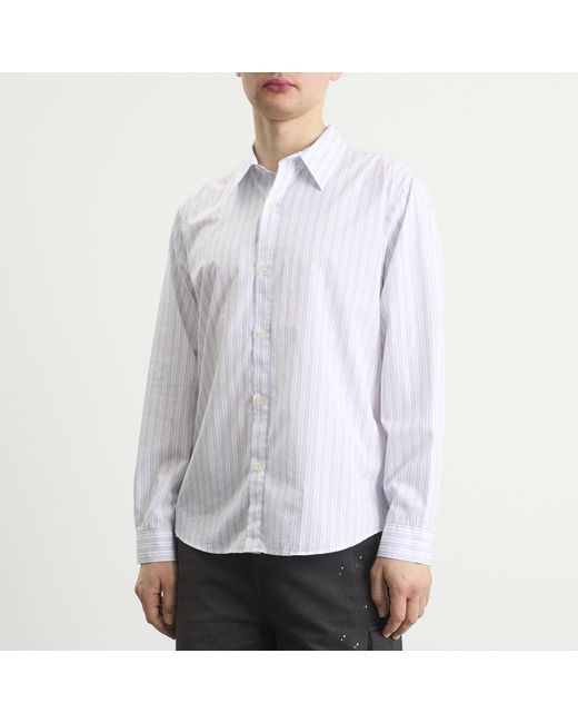 mfpen White Business Stripe Evening Shirt for men