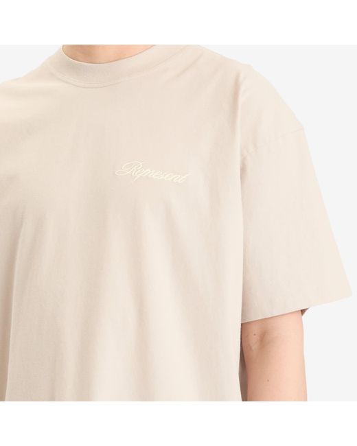 Represent Natural Script Logo T-Shirt for men