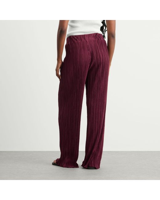 4th & Reckless Red Plisse Trousers