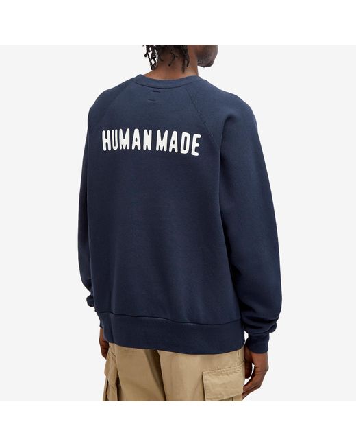 Human Made Blue Heart Logo Sweatshirt for men