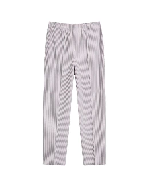 Homme Plissé Issey Miyake Gray Homme Plissé Straight Leg Trousers for men
