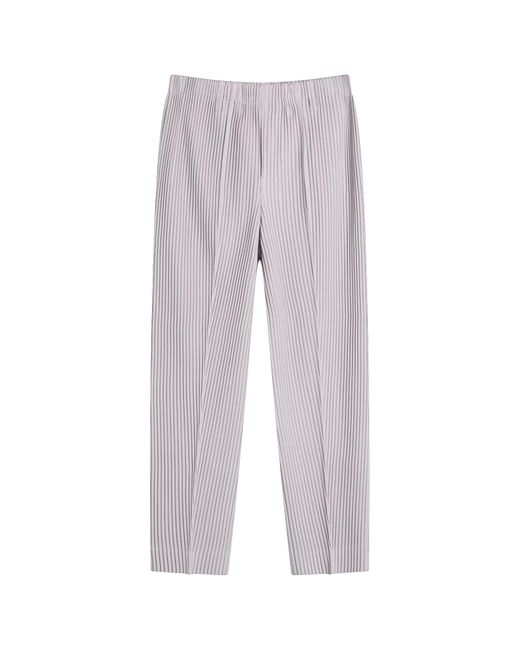 Homme Plissé Issey Miyake Gray Homme Plissé Straight Leg Trousers for men