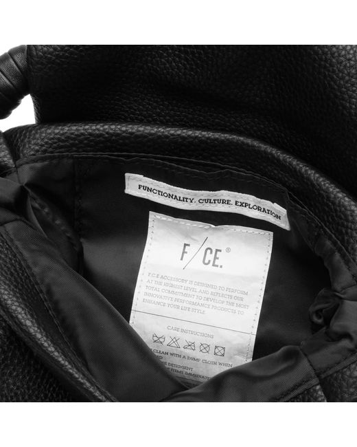 F/CE Black Tech Leather Mini Pouch Bag