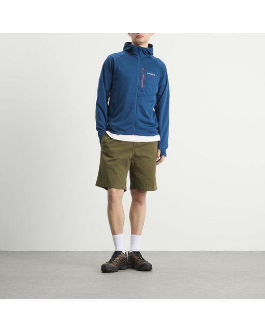 Montbell Blue Climagrid Hooded Jacket for men