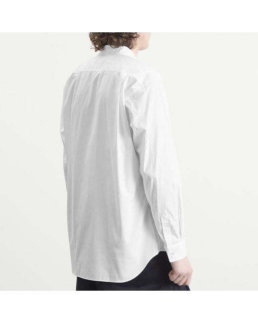 Comme des Garçons Blue Cotton Stripe Poplin Shirt for men