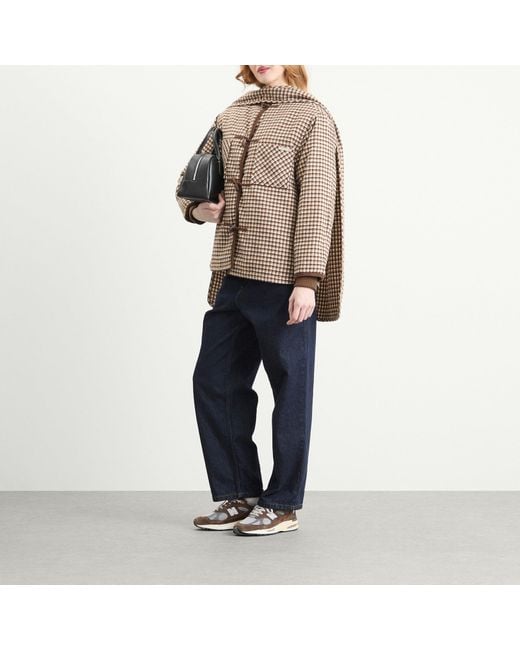 House Of Sunny Brown Retro Blanket Jacket