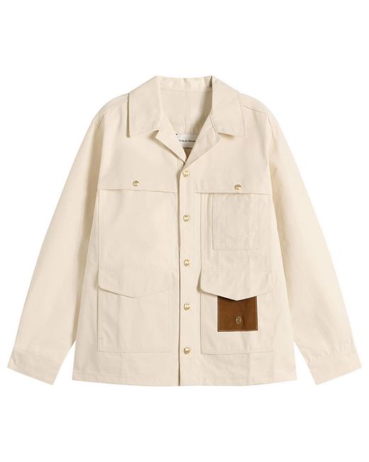 Drole de Monsieur Natural Cotton Shirt Jacket for men