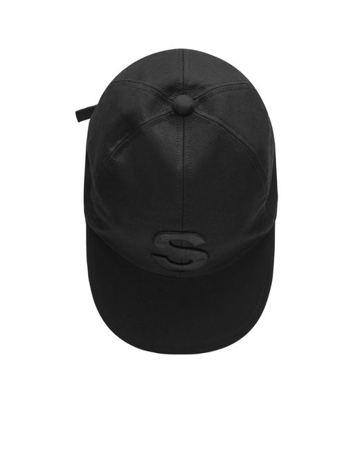 Sacai Black S Logo Cap for men