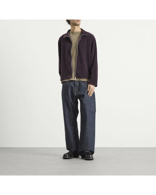 Our Legacy Purple Shrunken Velvet Full Zip for men