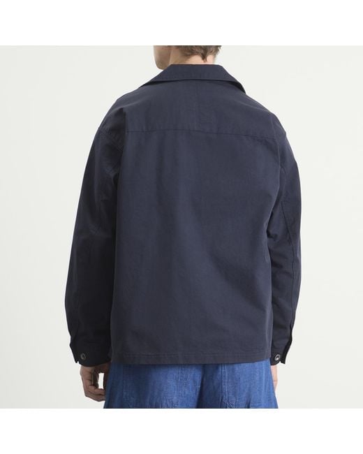 FRIZMWORKS Blue Relaxed Coverall Jacket for men