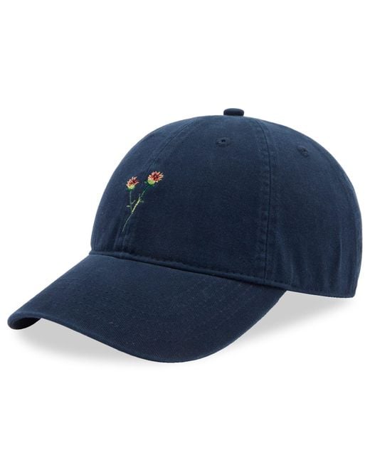 Forét Blue Flower Washed Cap for men