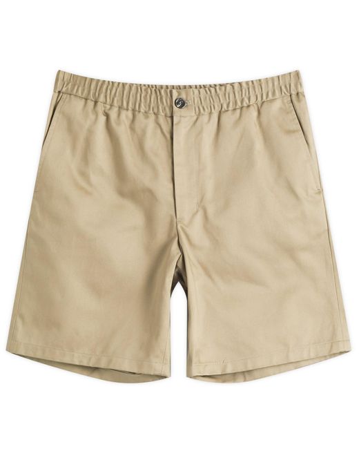 AMI Natural Elasticated Waist Cotton Shorts for men