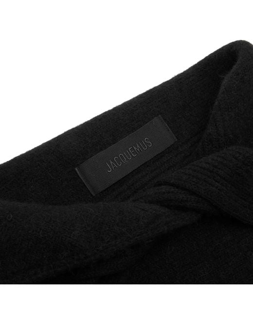 Jacquemus Black Alpaca Triangle Scarf for men