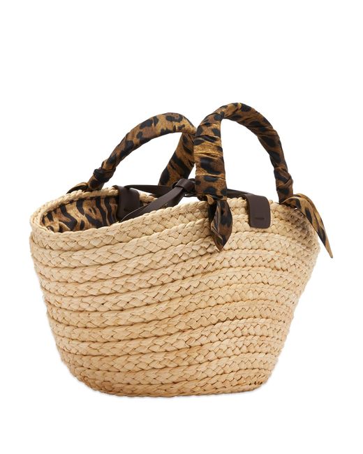 Dolce & Gabbana Brown Leopard Logo Basket Bag
