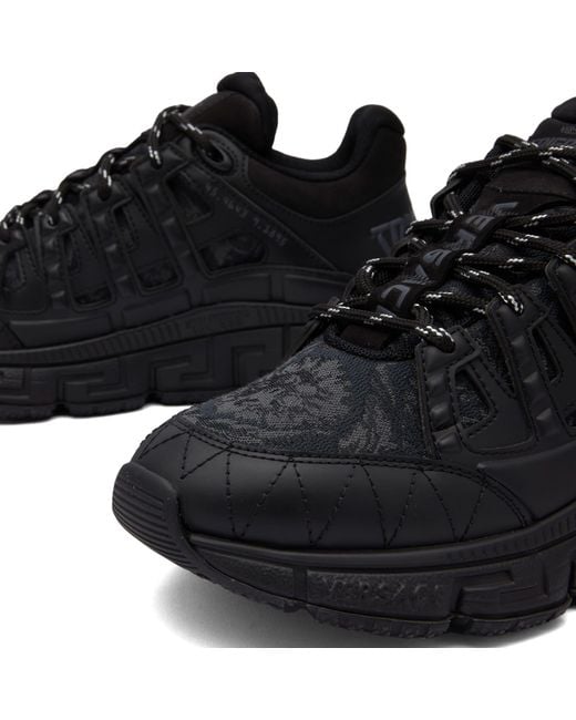 Versace Black Baroque Trigreca Sneakers for men
