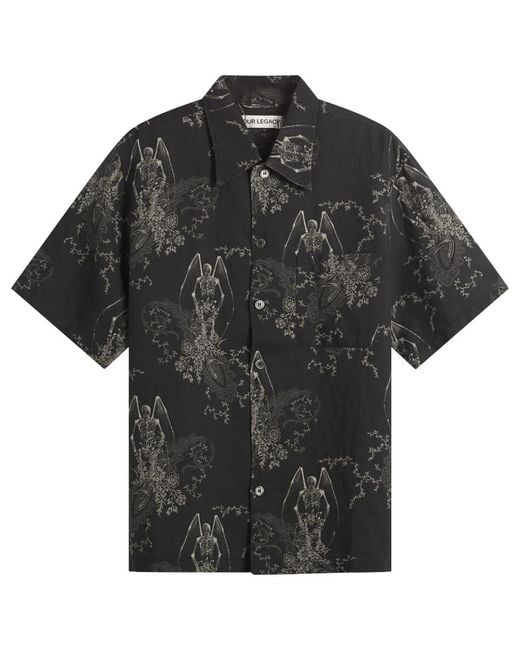 Our Legacy Black Print Every Shirt Shortsleeve for men