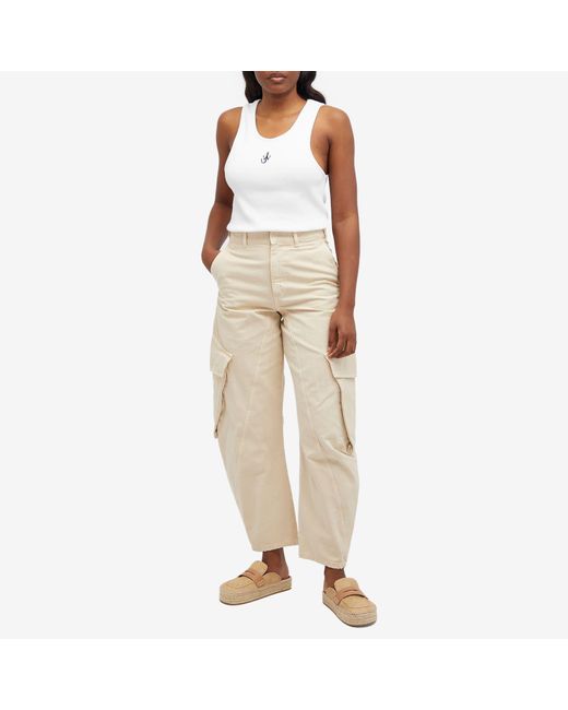 J.W. Anderson Natural Twisted Cargo Trousers