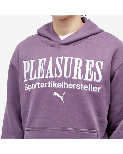 PUMA Purple X Pleasures Graphic Hoodie for men