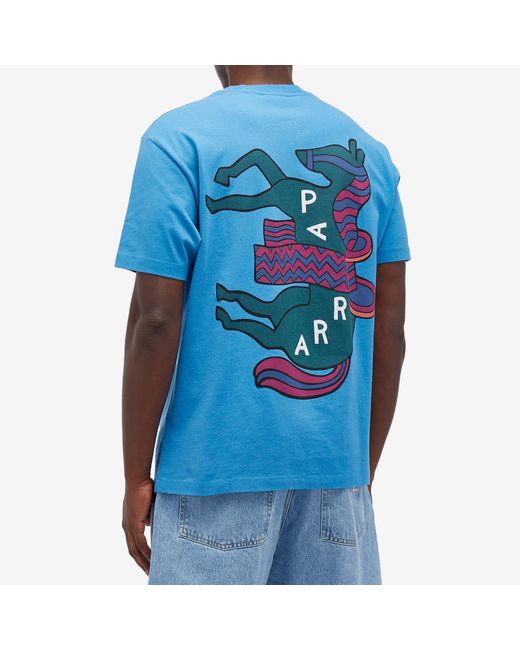 by Parra Blue Fancy Horse T-Shirt for men