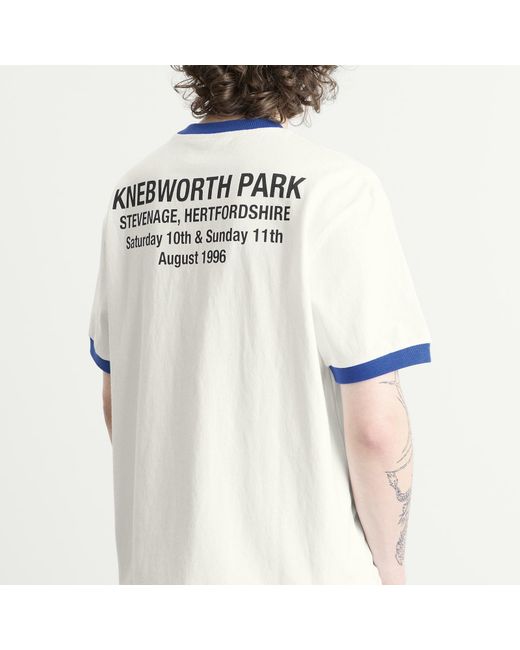 Pleasures Blue X Oasis 1996 Ringer Shirt for men