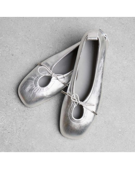 Alohas White Rosalind Leather Ballet Flats