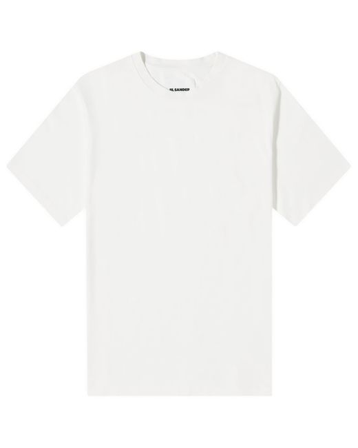 Jil Sander White Back Logo T-Shirt for men