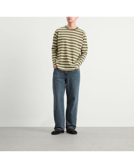 AURALEE Gradient Stripe Jersey L/S T-Shirt in Green for Men | Lyst