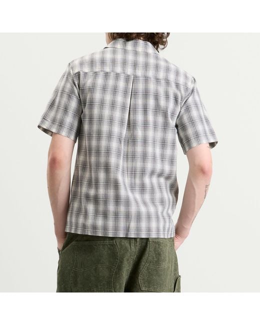 Dime Gray Plaid Short Sleeve Shirt for men