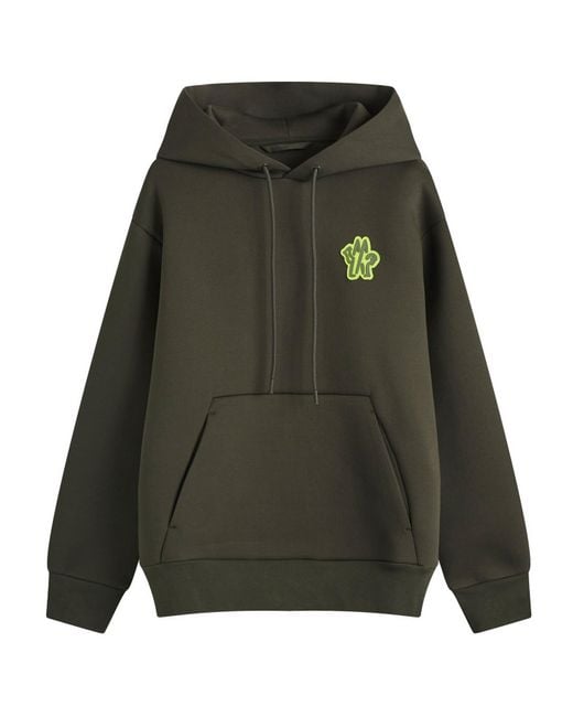 Moncler Green Badge Logo Hoodie for men