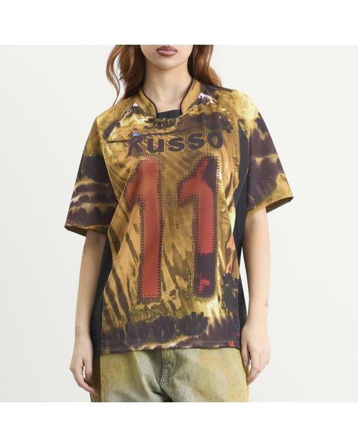 PAOLINA RUSSO Multicolor Sport Loose Fit Short Sleeve Top