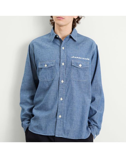 Human Made Chambray Shirt in Blue for Men | Lyst