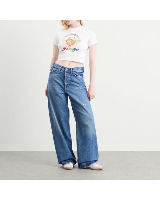 Casablanca White Mascot Cropped Baby T-Shirt