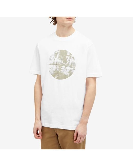 Norse Projects White Johannes Circle Print T-Shirt for men