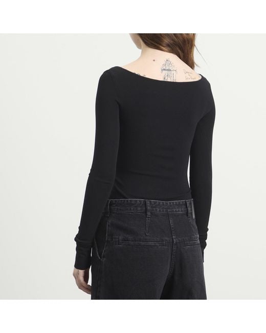 Entire studios Black Scoop Neck Bodysuit