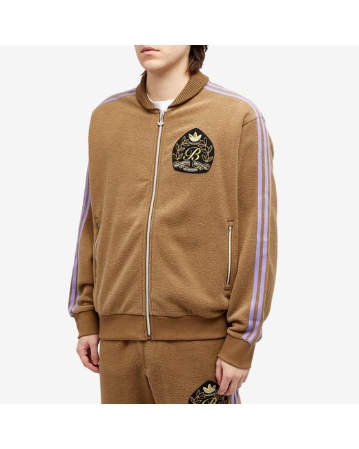 adidas X Blondey Boucle Track Top in Brown for Men | Lyst