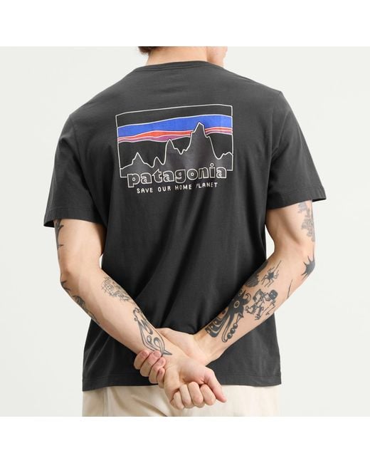 Patagonia Black 95 Oval Logo T-Shirt for men